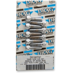 CHROME SOCKET-HEAD KICKER COVER BOLT KIT KNURLED