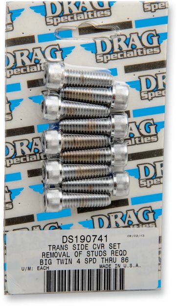 CHROME SOCKET-HEAD KICKER COVER BOLT KIT KNURLED