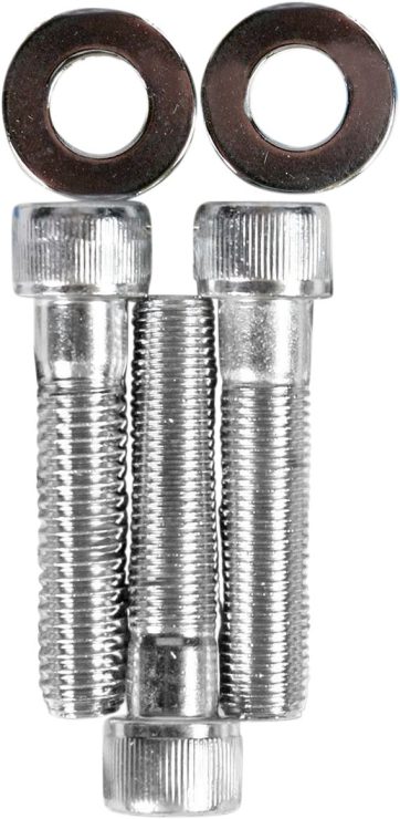 CHROME SOCKET-HEAD NARROW GLIDE TRIPLE TREE PINCH BOLT KIT KNURLED