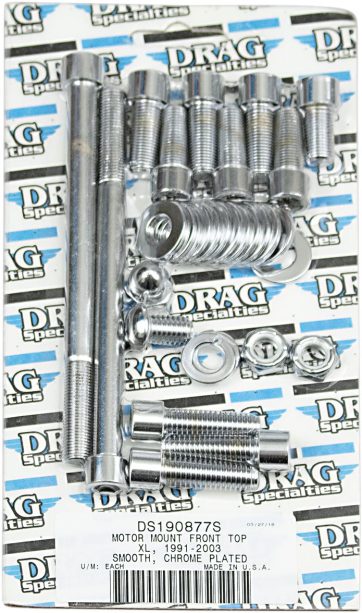 CHROME SOCKET-HEAD MOTOR MOUNT BOLT KIT SMOOTH