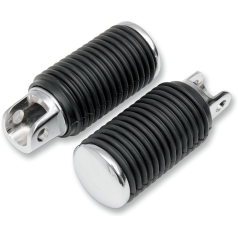 FOOTPEGS 4" RUBBER CHROME-ENDS FEMALE-MOUNT