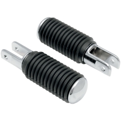 FOOTPEGS RUBBER CHROME-ENDS 5/8" FEMALE-MOUNT