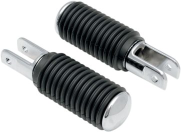 FOOTPEGS RUBBER CHROME-ENDS 5/8" FEMALE-MOUNT