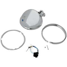 REPLACEMENT HEADLIGHT SHELL 5.75" BOTTOM-MOUNT CHROME