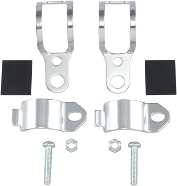 UNIVERSAL FORK-MOUNT MARKER LIGHT BRACKET CHROME