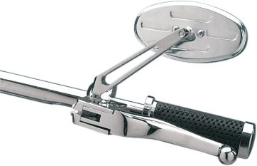 NESS STEALTH I OVAL W/ 4.75" STEM BLUE REFLECTOR CHROME