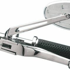 NESS STEALTH II OVAL W/ 6" STEM BLUE REFLECTOR CHROME