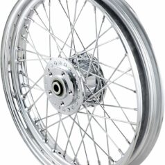 FRONT WHEEL 19"X2.5 DUAL-DISC LACED CHROME