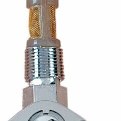 PETCOCK LATE-STYLE 90°-OUTLET CHROME
