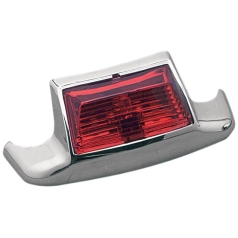 REAR FENDER TIP LIGHT RED LENS CHROME