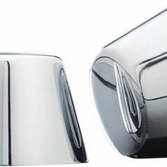 AXLE CAPS SMOOTH CHROME