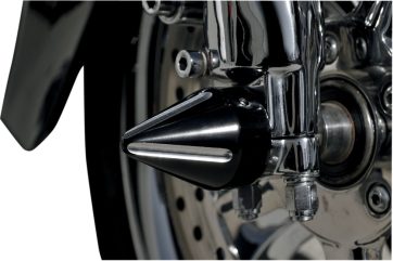 AXLE CAPS-SPIKE CONTRAST CUT BLACK FOR HD