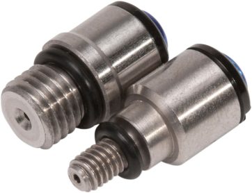 BLEEDER SET MICRO M4 X 0.7/M8 X 1.0 STAINLESS STEEL SILVER