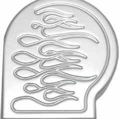 COVER HORN FLAME CHROME REAR