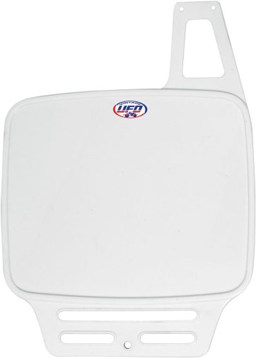 VINTAGE UNI FRONT NUMBER PLATE (79-89) WHITE
