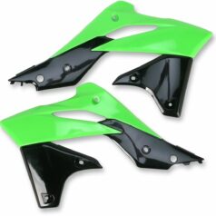 RADIATOR COVERS KAWASAKI KXF250 OEM-COLOR (BLACK/GREEN)
