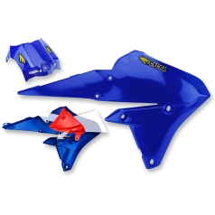POWERFLOW INTAKE RADIATOR SHROUDS W/AIRBOX COVER YAMAHA BLUE
