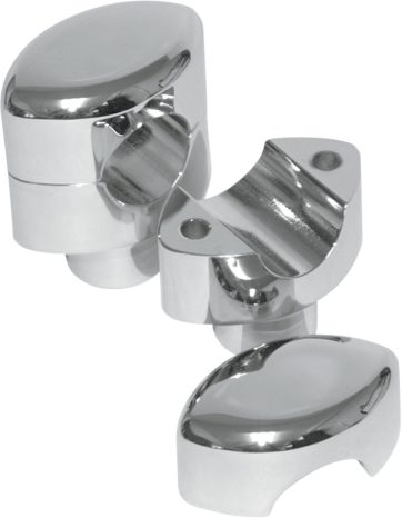 RISERS SMOOTH FOR 1" HANDLEBARS 1.5" RISE CHROME UNIVERSAL