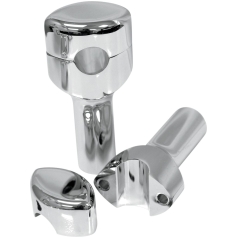 RISERS SMOOTH FOR 1" HANDLEBARS 4" RISE CHROME UNIVERSAL
