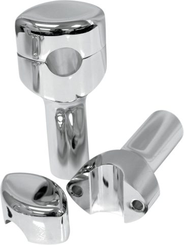RISERS SMOOTH FOR 1" HANDLEBARS 4" RISE CHROME UNIVERSAL