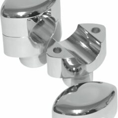 HEFTY RISERS SMOOTH FOR 1 1/4" HANDLEBARS 1.5" RISE CHROME UNIVERSAL