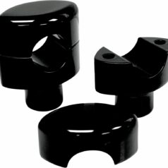 HEFTY RISERS SMOOTH FOR 1 1/4" HANDLEBARS 1.5" RISE BLACK UNIVERSAL