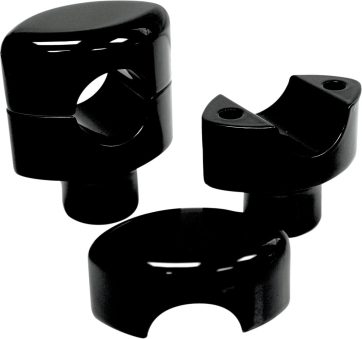 HEFTY RISERS SMOOTH FOR 1 1/4" HANDLEBARS 1.5" RISE BLACK UNIVERSAL