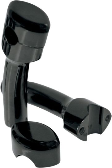 HEFTY RISERS SMOOTH FOR 1 1/4" HANDLEBARS 5.5" CURVED RISE BLACK UNIVERSAL