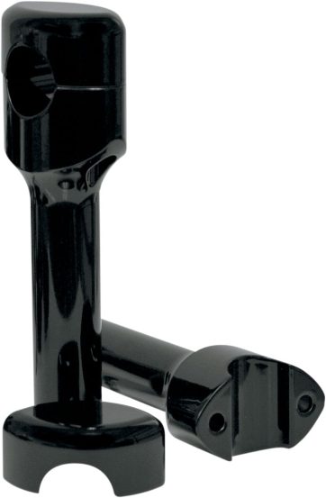 HEFTY RISERS SMOOTH FOR 1 1/4" HANDLEBARS 6" RISE BLACK UNIVERSAL