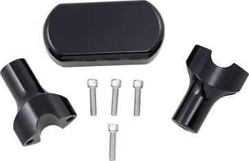 THREE PIECE RISER KIT 1" MOUNT 3" RISE BLACK HD