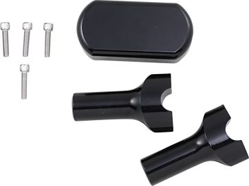 THREE PIECE RISER KIT 1" MOUNT 4" RISE BLACK HD