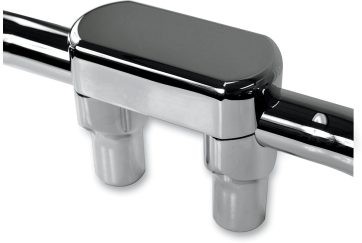 THREE PIECE RISER KIT 1.25" MOUNT 3" RISE CHROME HD
