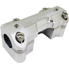 RAW HANDELBAR CLAMP SET FOR 31,8 MM (1 1/4") BARS / NATURAL-RAW / ALUMINUM