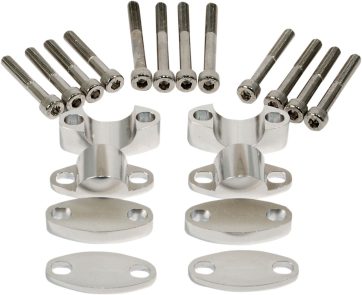 HANDLEBAR RISER KIT SILVER 28mm
