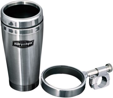 UNIVERSAL DRINK HOLDER WITH STAINLESS CUP 1" CHROME