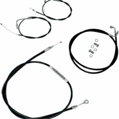 CABLE KIT 12-14" APE BAR LENGTH STAINLESS STEEL BLACK COATED FOR NON ABS HD
