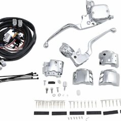 HANDLEBAR CONTROL KIT W/ 9/16" BRAKE MASTER CYLINDER W/ SWITCHES CHROME