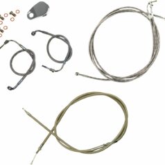 BRAIDED STAINLESS 12-14" APE CABLE KIT FOR ABS MODELS HD