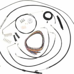 CABLE AND BRAKE LINE KIT BLACK VINYL FOR MINI APE HANGERS