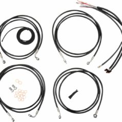 CABLE AND BRAKE LINE KIT BLACK VINYL FOR 18"-20" APE HANGERS