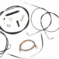 CABLE AND BRAKE LINE KIT BLACK VINYL FOR 12"-14" APE HANGERS
