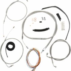 CABLE AND BRAKE LINE KIT STAINLESS POLISHED FOR MINI APE HANGERS