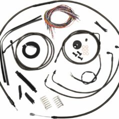 CABLE AND BRAKE LINE KIT MIDNIGHT BLACK FOR 18"-20" APE HANGERS