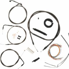 CABLE AND BRAKE LINE KIT MIDNIGHT BLACK FOR 15"-17" APE HANGERS