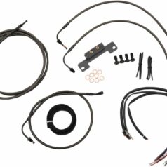 CABLE AND BRAKE LINE KIT MIDNIGHT BLACK FOR 12"-14" APE HANGERS