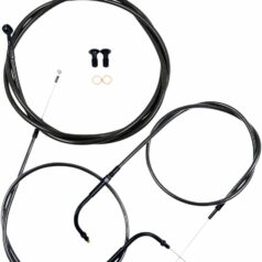 CABLE AND BRAKE LINE KIT MIDNIGHT BLACK FOR 15"-17" APE HANGERS
