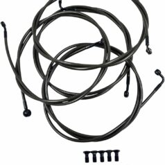 CABLE AND BRAKE LINE KIT MIDNIGHT BLACK FOR 15"-17" APE HANGERS