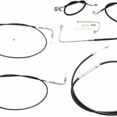 HANDLEBAR CABLE/BRAKE & CLUTCH LINE/WIRE KITS AND COMPONENTS / STAINLESS STEEL|VINYL / BLACK