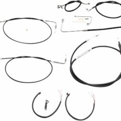 HANDLEBAR CABLE/BRAKE & CLUTCH LINE/WIRE KITS AND COMPONENTS / STAINLESS STEEL|VINYL / BLACK