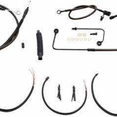 HANDLEBAR CABLE/BRAKE & CLUTCH LINE/WIRE KITS AND COMPONENTS / STAINLESS STEEL / BLACK